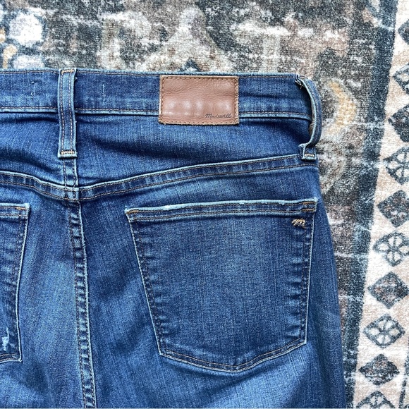 Madewell slim straight leg jeans high rise dark wash stretch - Picture 6 of 8